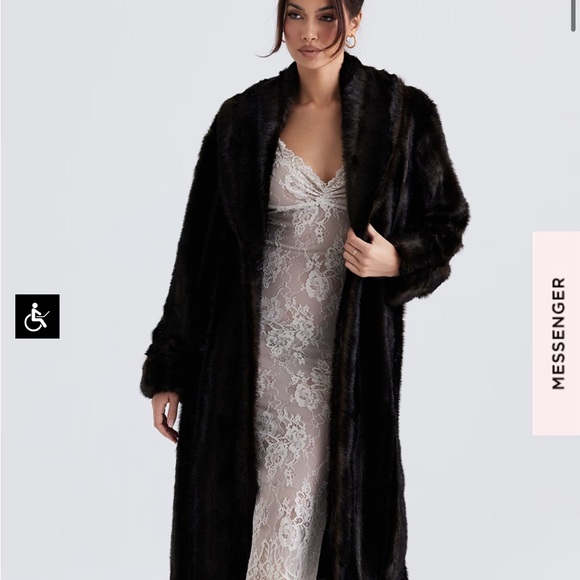 House of CB Brown Chocolate Fur Coat - Picture 2 of 3